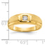 14k Mens Polished and Satin Diamond Ring Mounting, Mounting Only - Sophia Jewelers