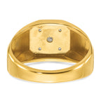 14k Mens Polished and Satin Diamond Ring Mounting, Mounting Only - Sophia Jewelers