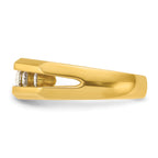 14k Mens Polished Channel-set 5-Stone Ring Mounting, Mounting Only - Sophia Jewelers
