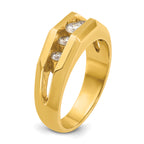 14k Mens Polished Channel-set 5-Stone Ring Mounting, Mounting Only - Sophia Jewelers