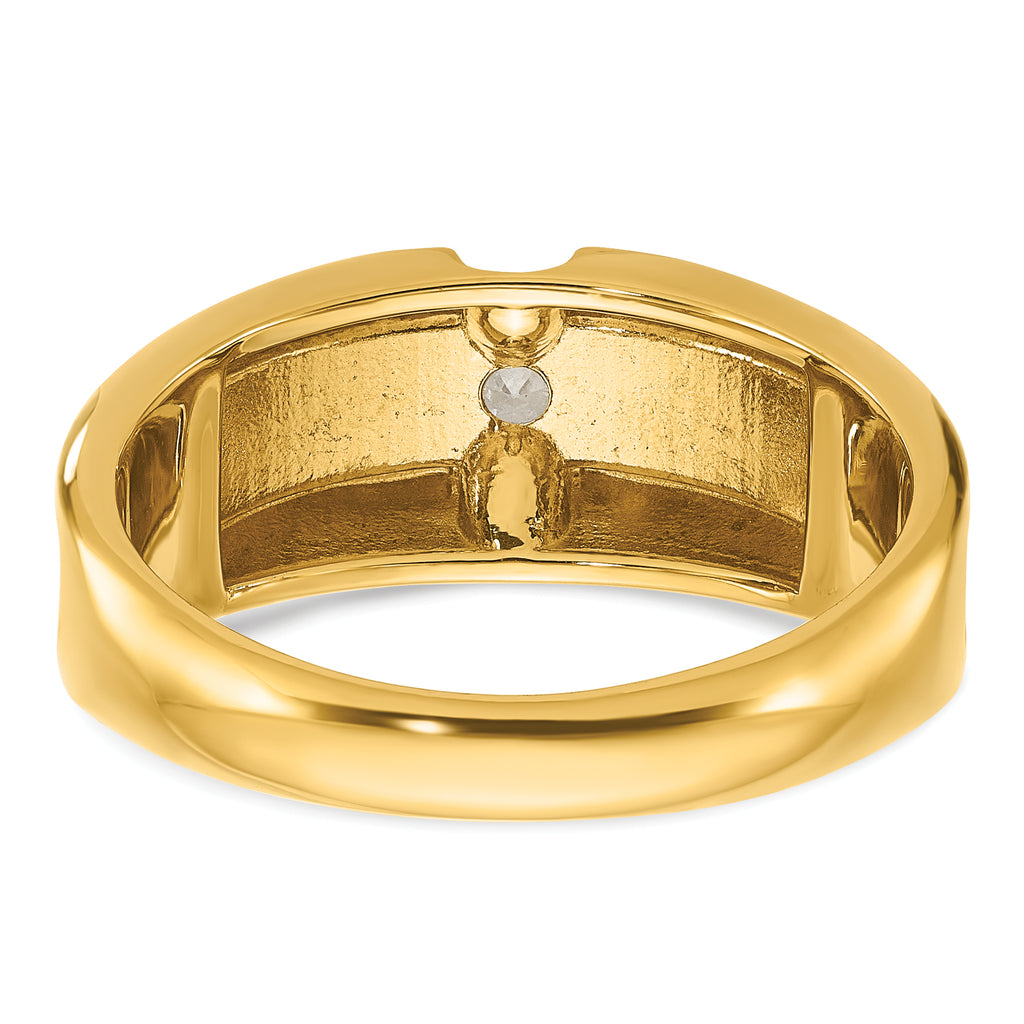 14k Mens 1/3 carat Diamond Complete Ring - Sophia Jewelers