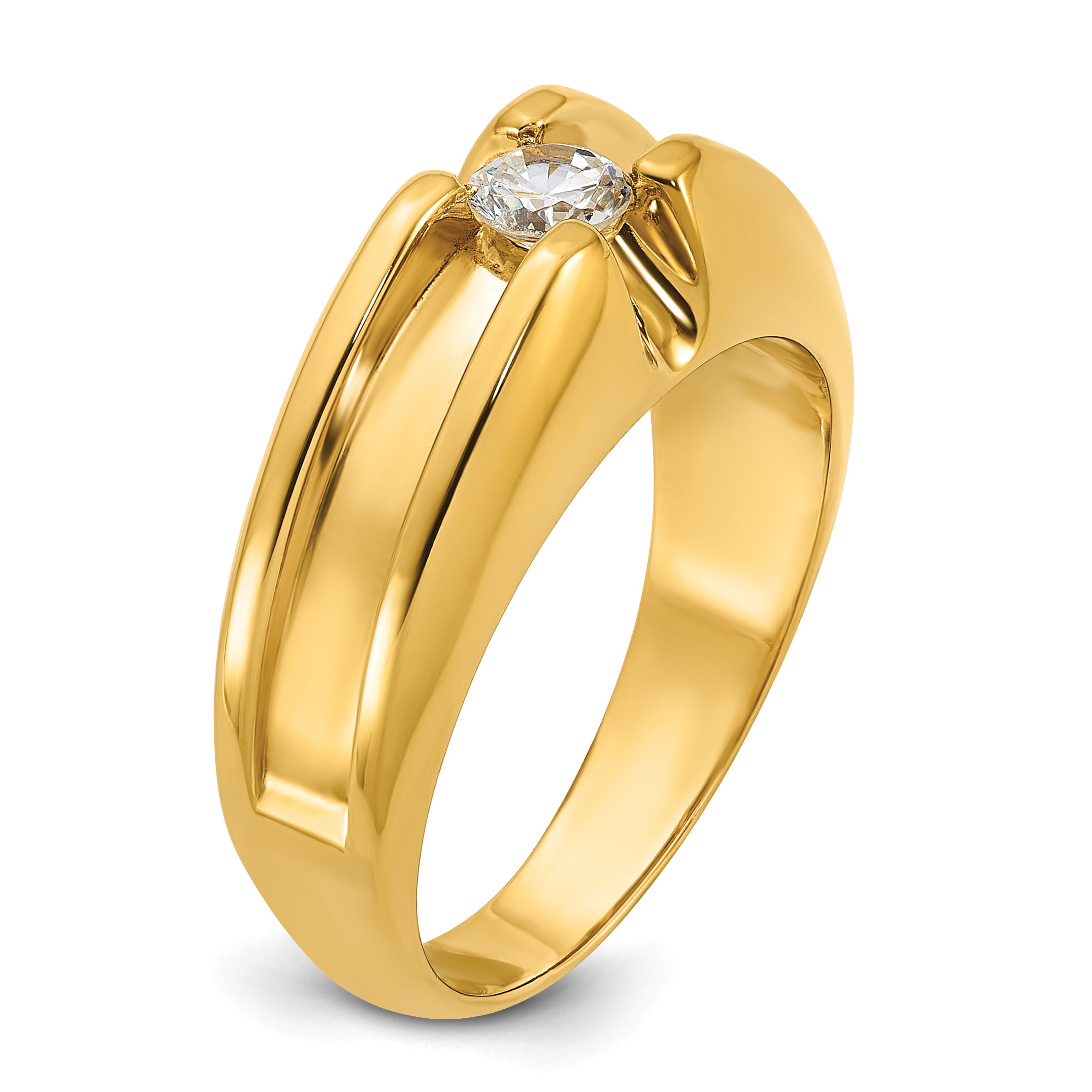 14k Mens 1/3 carat Diamond Complete Ring - Sophia Jewelers