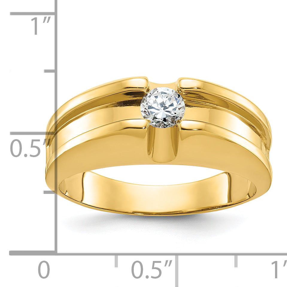 14k Mens 1/3 carat Diamond Complete Ring Secondary image
