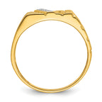 14k .02 carat Lab Grown Diamond VS/SI+ G+ Complete Textured Men's Nugget Ring