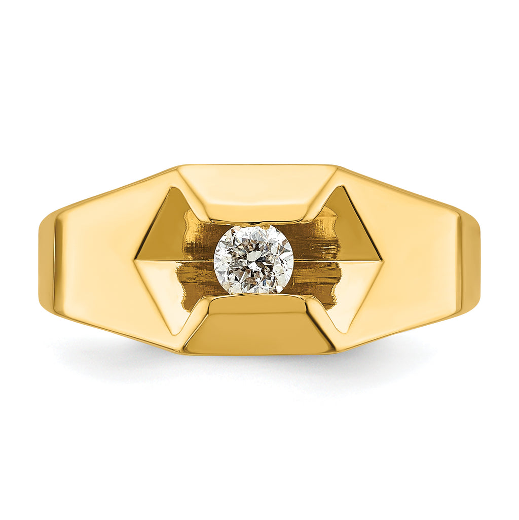 14k Mens Polished Ring Mounting, Mounting Only - Sophia Jewelers