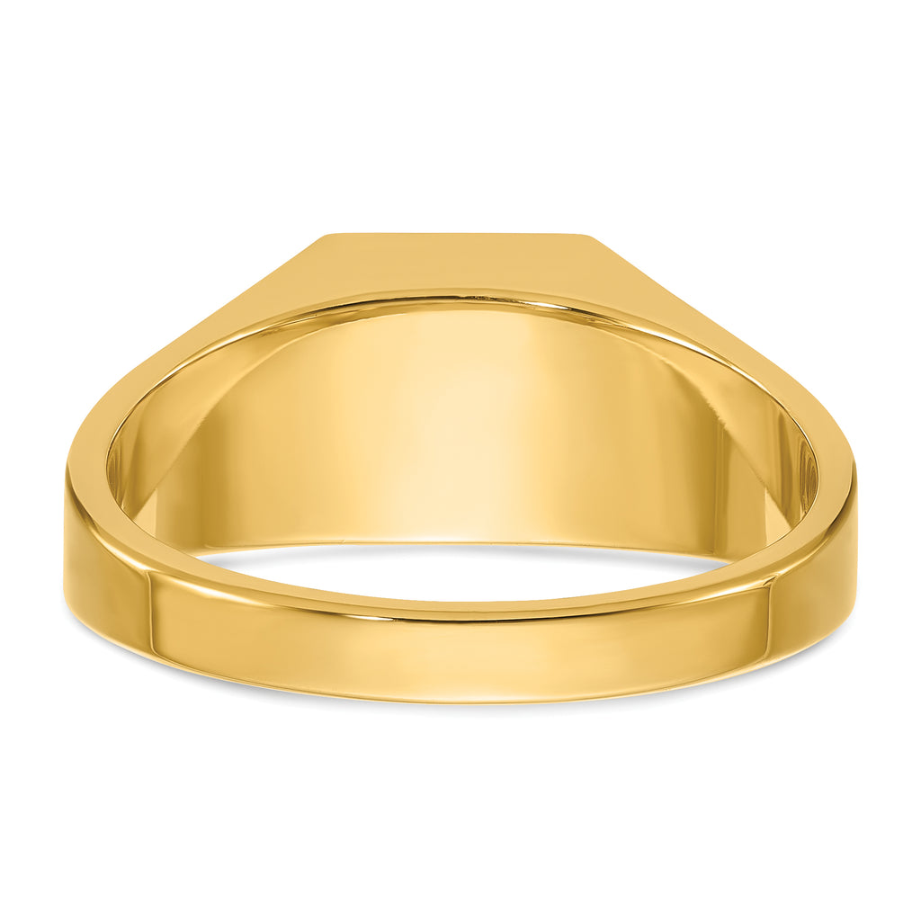14k Mens Polished Ring Mounting, Mounting Only - Sophia Jewelers