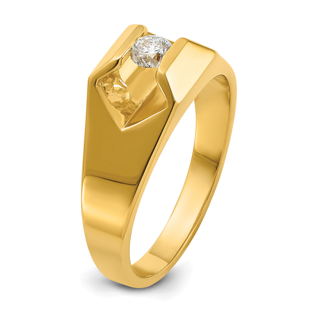 14k Mens Polished Ring Mounting, Mounting Only - Sophia Jewelers
