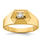 14k Mens Polished Ring Mounting, Mounting Only - Sophia Jewelers