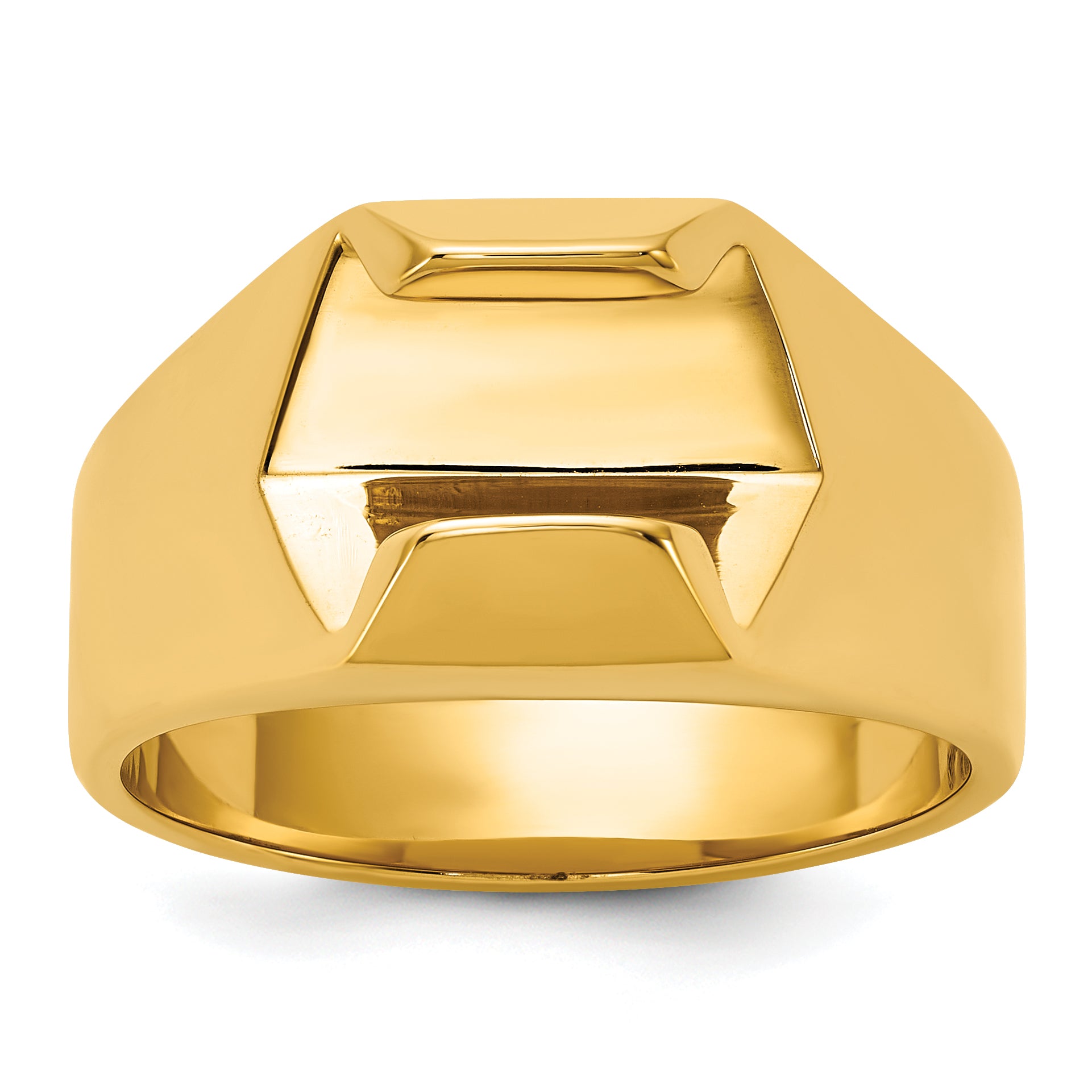 14k Mens Polished Diamond Ring Mounting, Mounting Only - Sophia Jewelers Main image