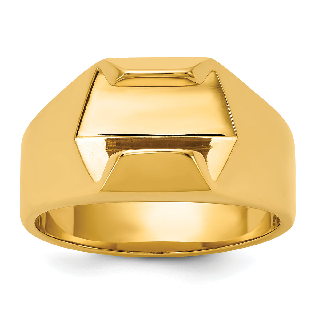 14k Mens Polished Diamond Ring Mounting, Mounting Only - Sophia Jewelers