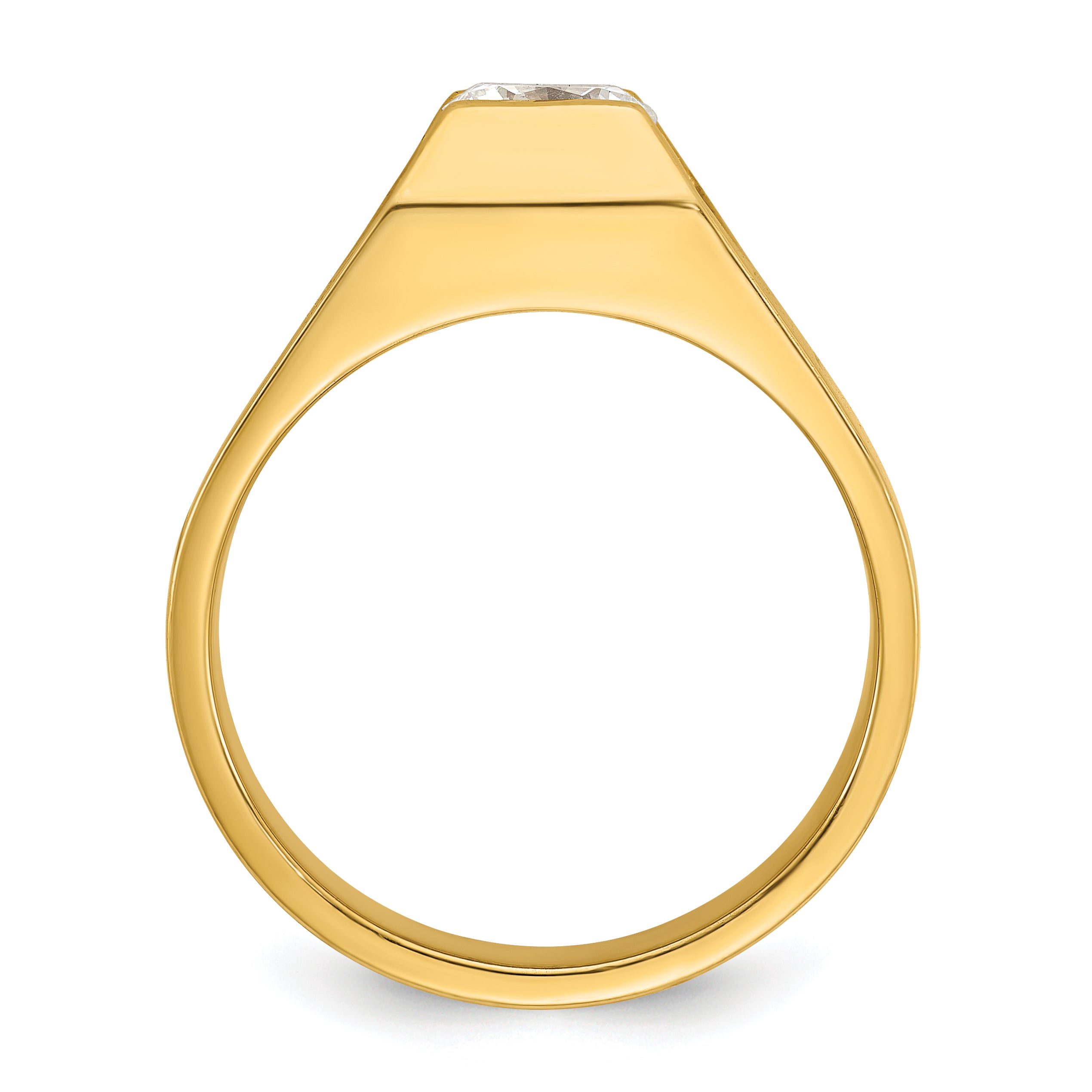 14k 1 carat Lab Grown Diamond VS/SI+ G+ Complete Men's Ring Secondary image