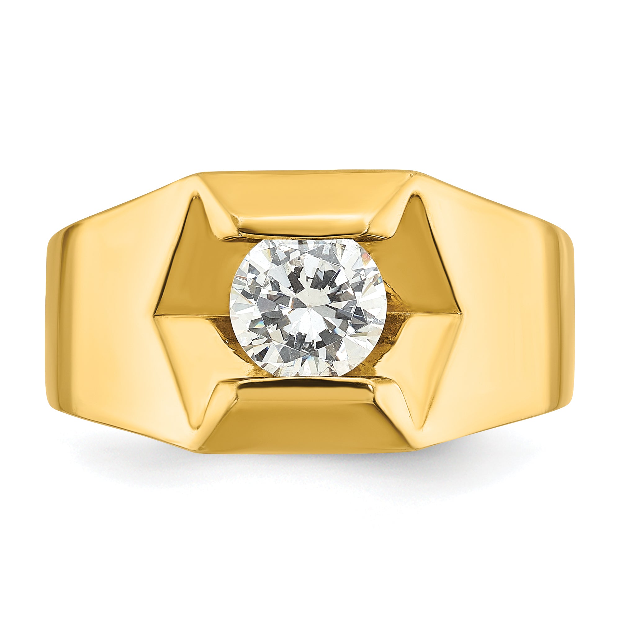 14k 1 carat Lab Grown Diamond VS/SI+ G+ Complete Men's Ring