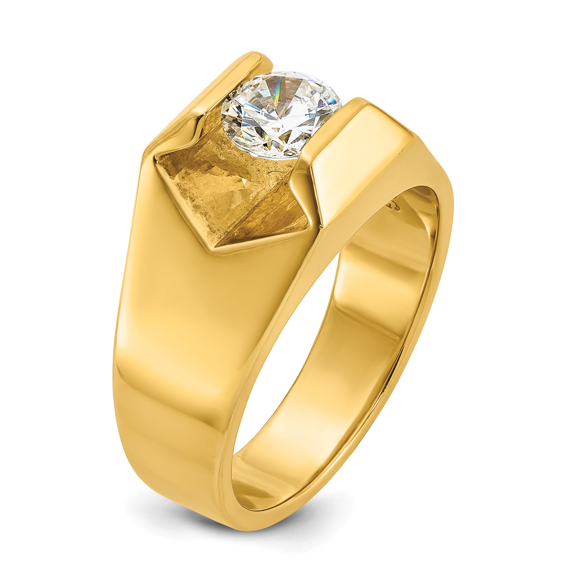 14k 1 carat Lab Grown Diamond VS/SI+ G+ Complete Men's Ring