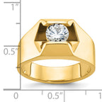 14k 1 carat Lab Grown Diamond VS/SI+ G+ Complete Men's Ring