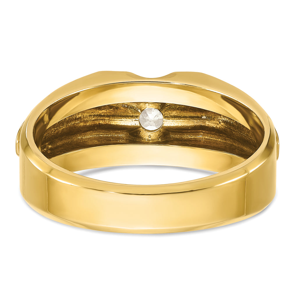 14k Two-tone Mens 1/2 carat Diamond Complete Ring - Sophia Jewelers