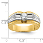 14k Two-tone Mens Diamond Ring Mounting, Mounting Only - Sophia Jewelers
