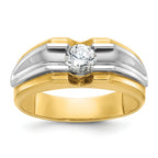 14k Two-tone Mens 1/2 carat Diamond Complete Ring - Sophia Jewelers