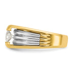 14k Two-tone Mens Diamond Ring Mounting, Mounting Only - Sophia Jewelers