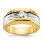 14k Two-tone Mens 1/2 carat Diamond Complete Ring - Sophia Jewelers