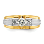 14k Two-tone Mens Diamond Ring Mounting, Mounting Only - Sophia Jewelers