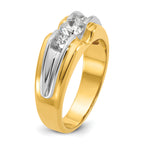 14k Two-tone Mens 3/4 carat Diamond Complete Ring - Sophia Jewelers