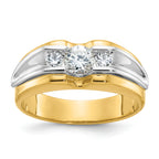 14k Two-tone Mens Diamond Ring Mounting, Mounting Only - Sophia Jewelers