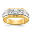 14k Two-tone Mens Diamond Ring Mounting, Mounting Only - Sophia Jewelers