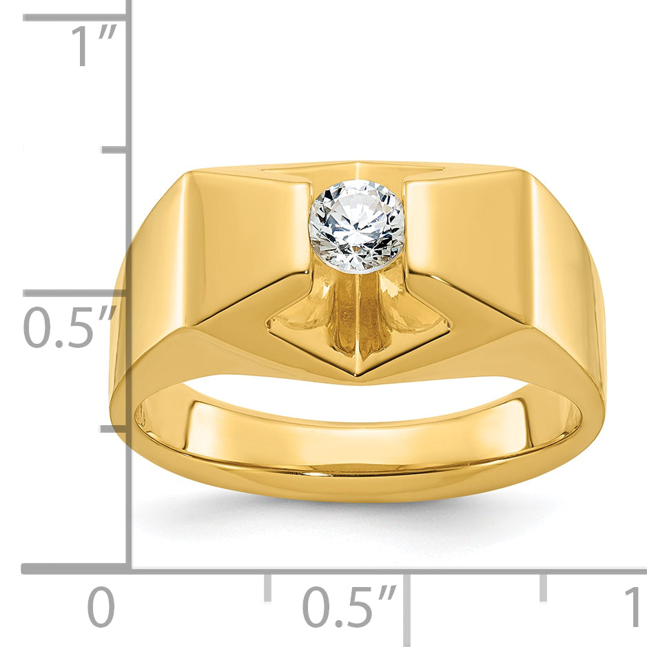 14k Mens 1/3 carat Diamond Complete Ring - Sophia Jewelers