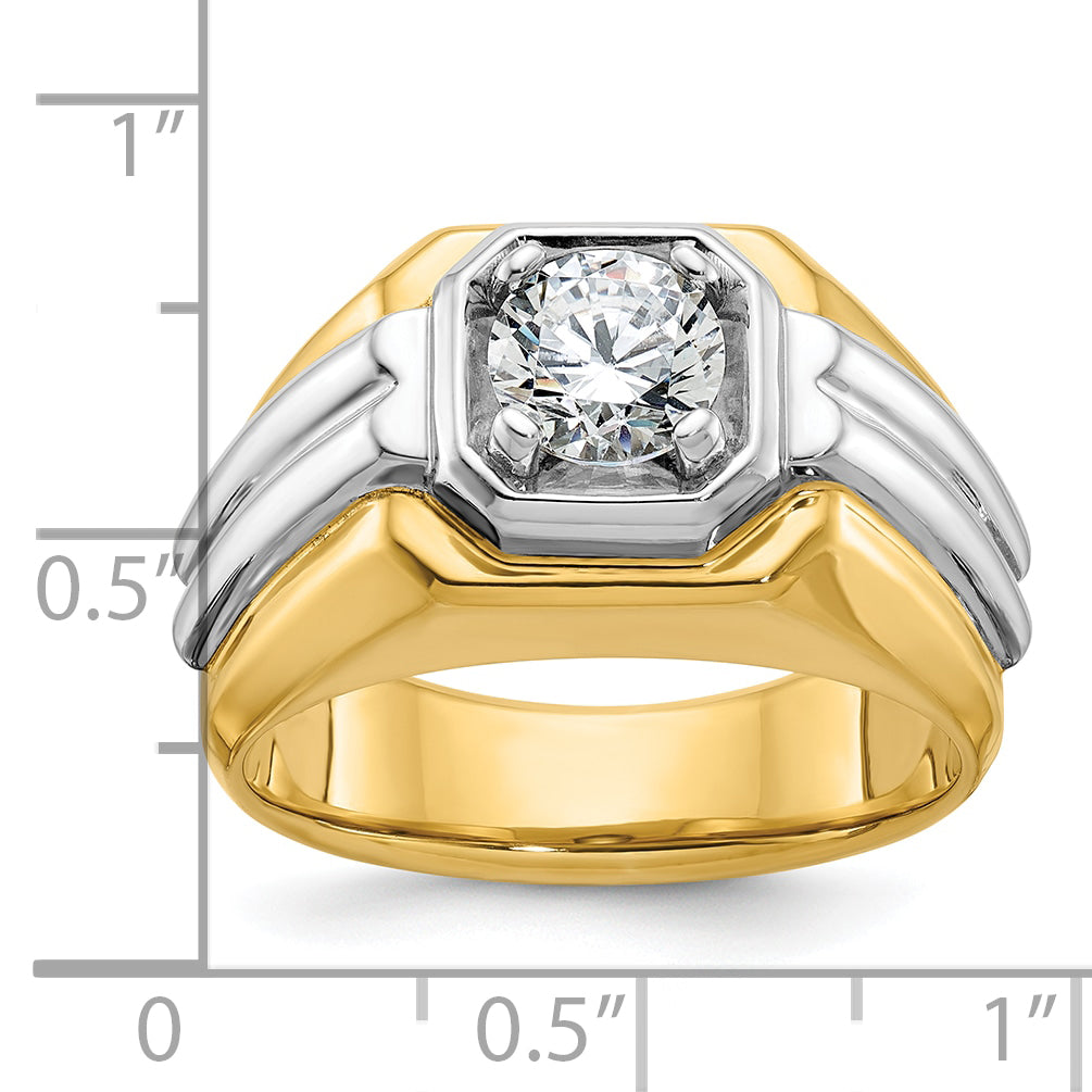 10k Two-Tone Fancy Ring Mounting (No Stones Included)
