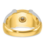 14k Two-tone Mens Diamond Ring Mounting, Mounting Only - Sophia Jewelers