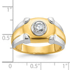 14k Two-tone Mens Diamond Ring Mounting, Mounting Only - Sophia Jewelers