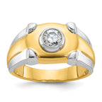 14k Two-tone Mens 1/2 carat Diamond Complete Ring - Sophia Jewelers