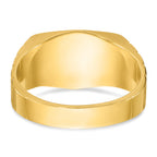 14k Mens Polished and Satin 1/3 carat Diamond Complete Ring - Sophia Jewelers