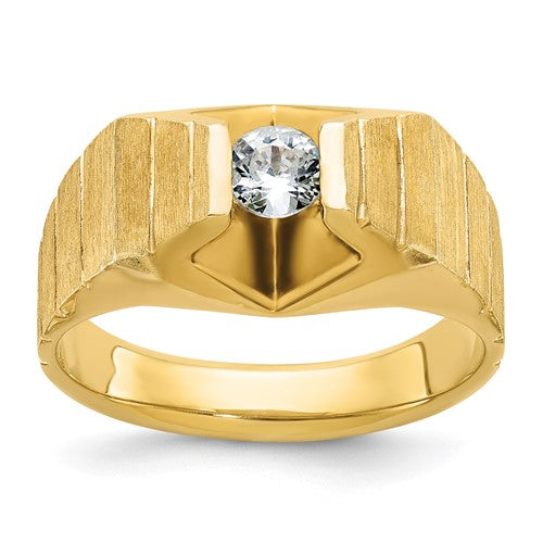 Men's Lab-Grown Diamond Ring in 14K Yellow Gold (1/3 ct. tw.), Size 10 - Sophia Jewelers Main image