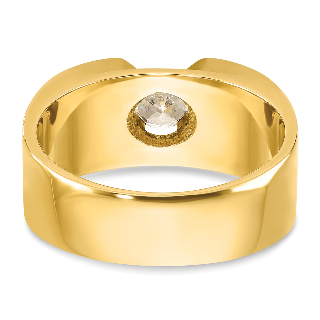 14k Mens 1/2 carat Diamond Complete Ring - Sophia Jewelers