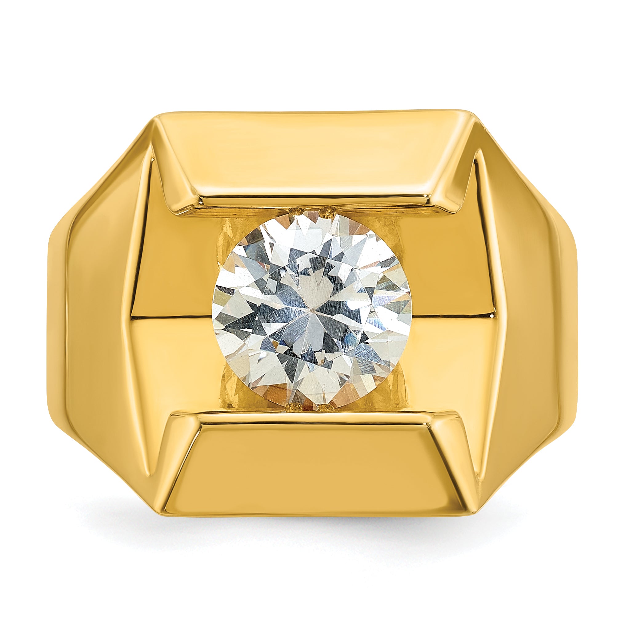 14k 2 1/2 carat Lab Grown Diamond VS/SI+ G+ Complete Men's Ring - Sophia Jewelers
