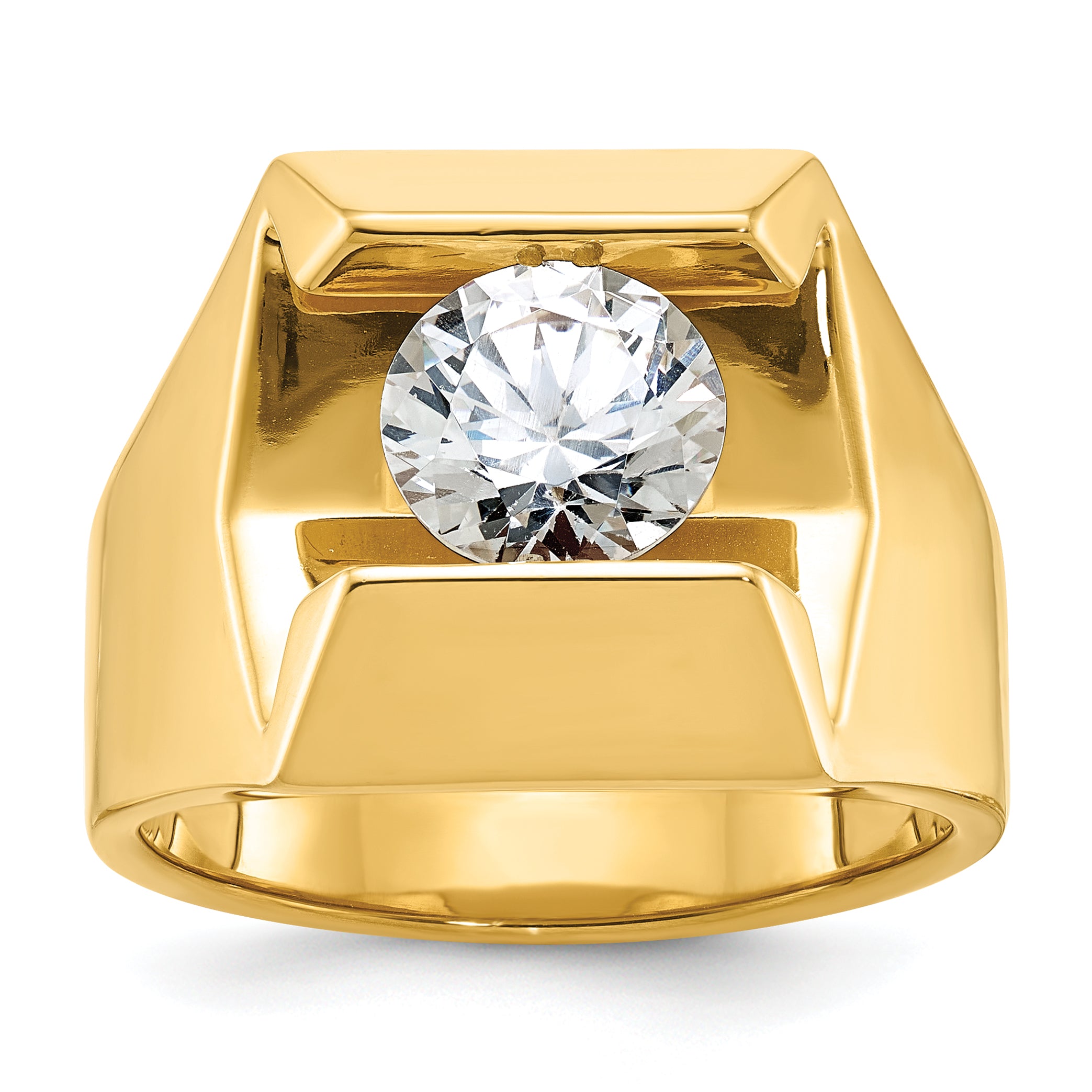 14k 2 1/2 carat Lab Grown Diamond VS/SI+ G+ Complete Men's Ring - Sophia Jewelers Main image