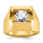 14k 2 1/2 carat Lab Grown Diamond VS/SI+ G+ Complete Men's Ring - Sophia Jewelers
