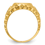 10k Men's Polished and Nugget Textured Blue Lodge Master Masonic Ring Mounting, Mounting Only - Sophia Jewelers
