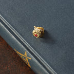14k Men's Polished and Textured with Red Enamel Masonic Shriner Tie / Lapel Pin