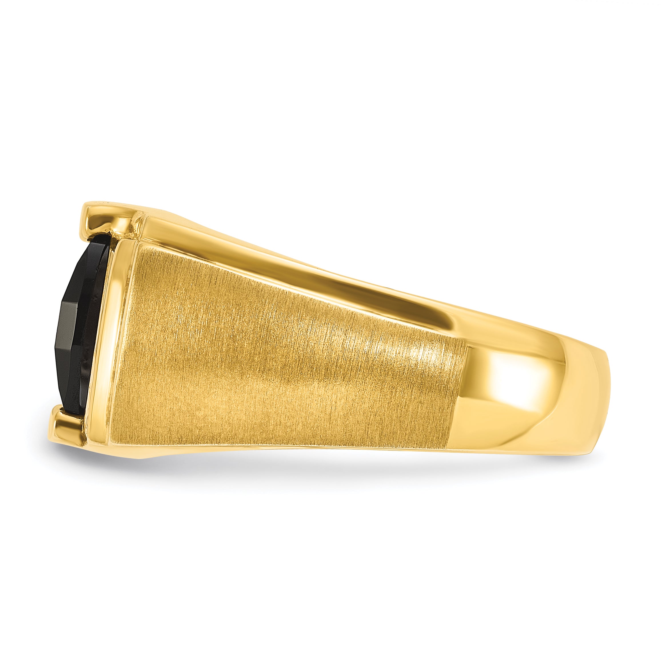 10k Men's Onyx and Diamond Complete Ring