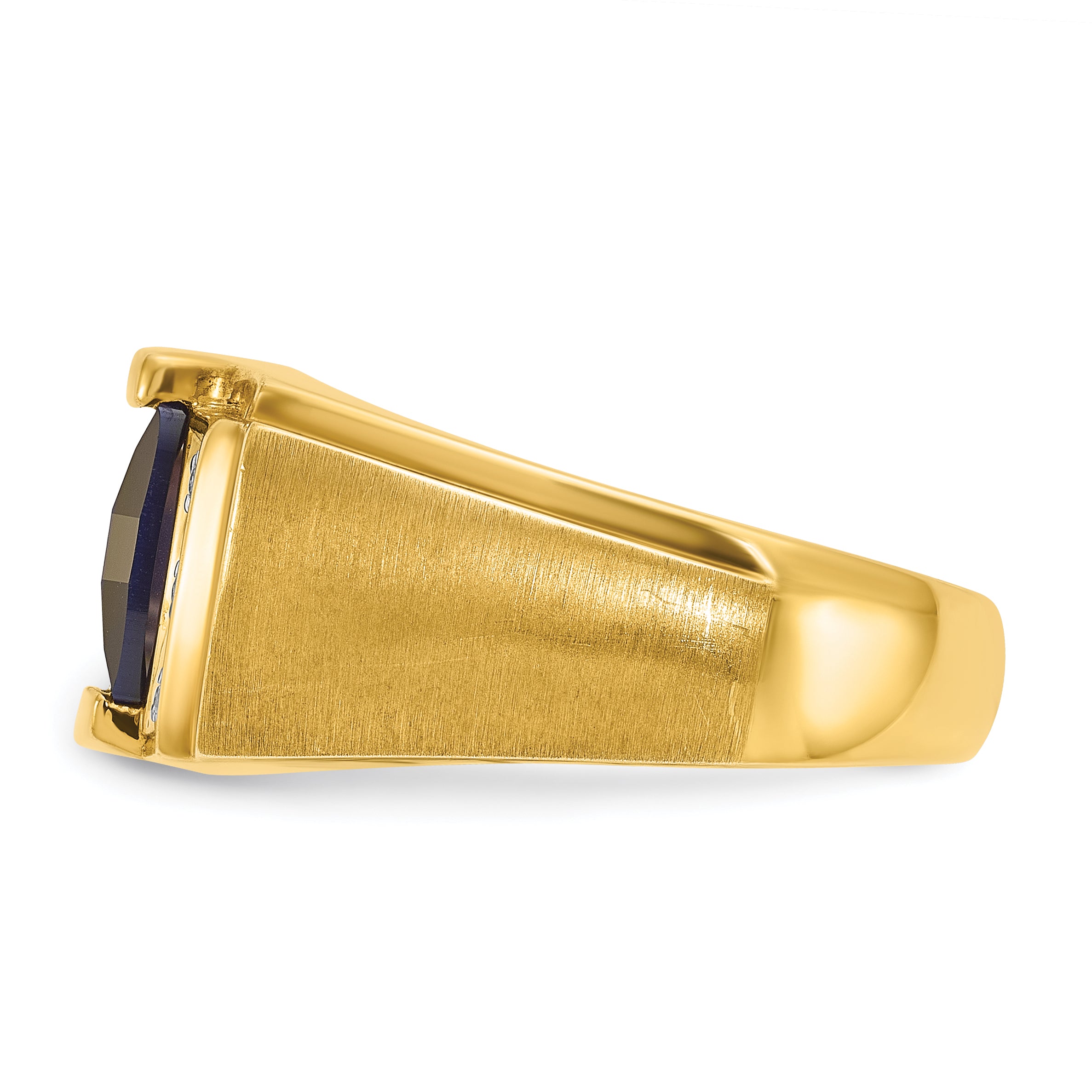 14k Mens Barrel Gemstone and Diamond Ring Mounting, Mounting Only - Sophia Jewelers