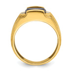 14k Mens Barrel Gemstone and Diamond Ring Mounting, Mounting Only - Sophia Jewelers