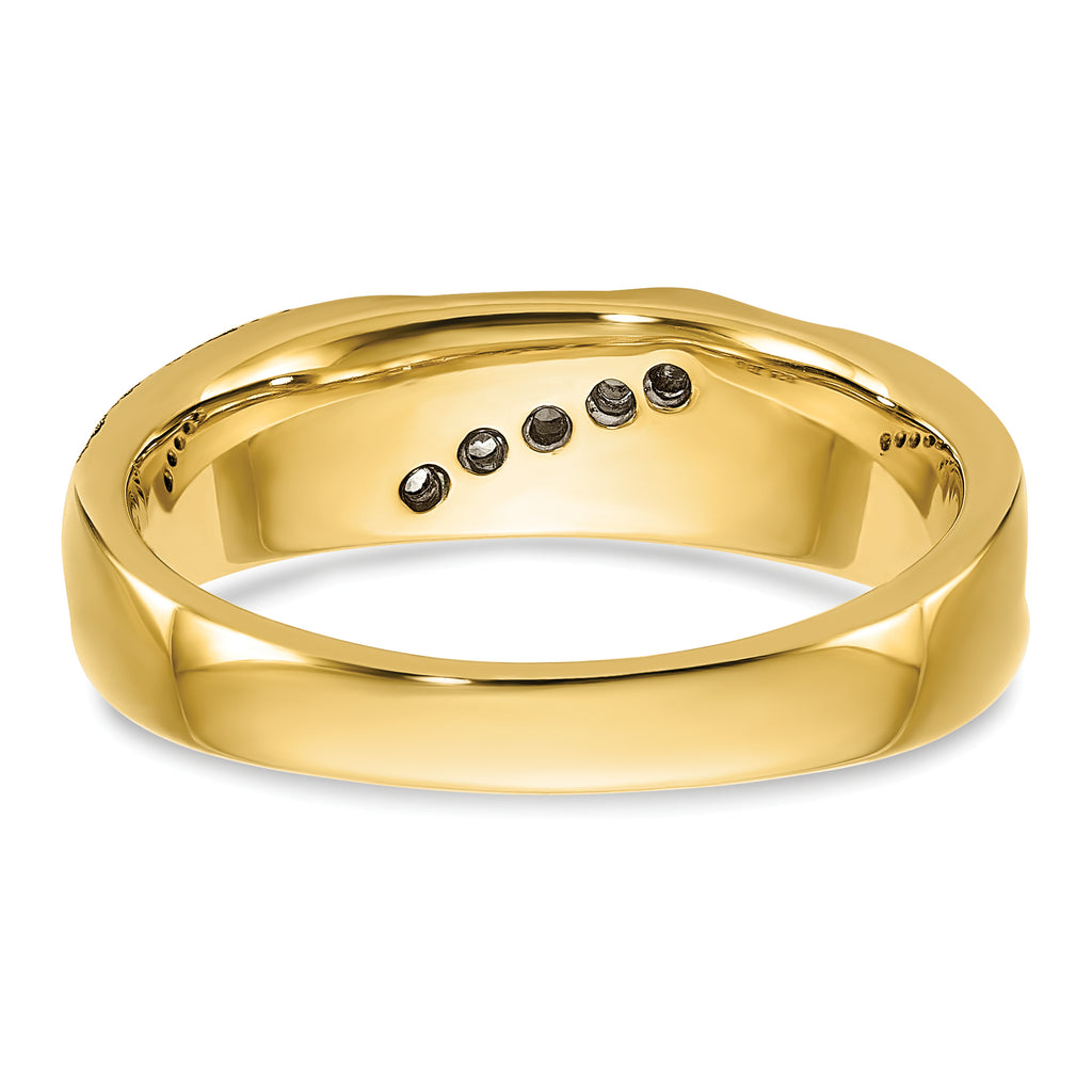 14k Polished and Satin Men's Ring Mounting, Mounting Only - Sophia Jewelers