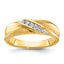 14k Polished and Satin Men's Ring Mounting, Mounting Only - Sophia Jewelers