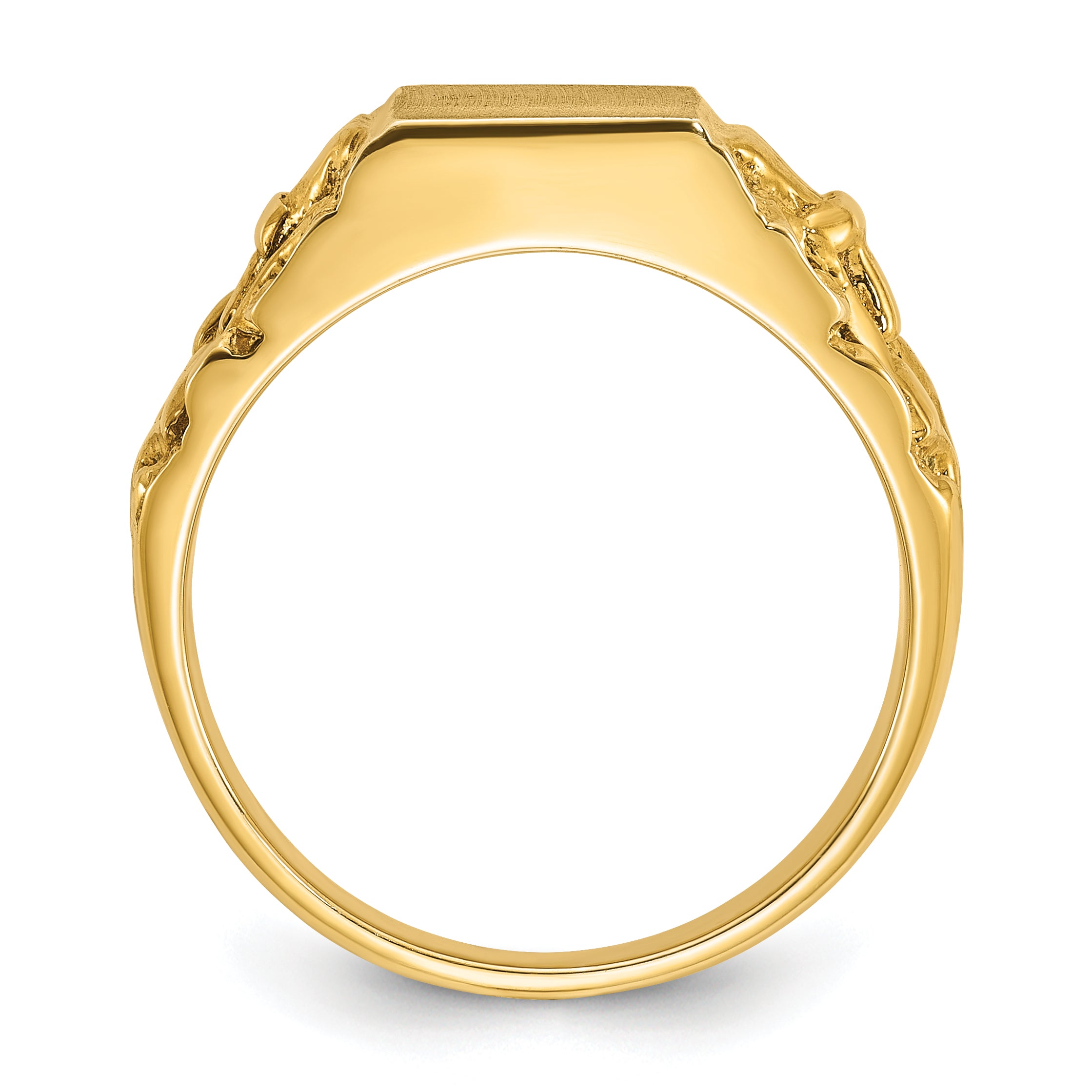 14k 13x9mm Men's Signet Ring Secondary image