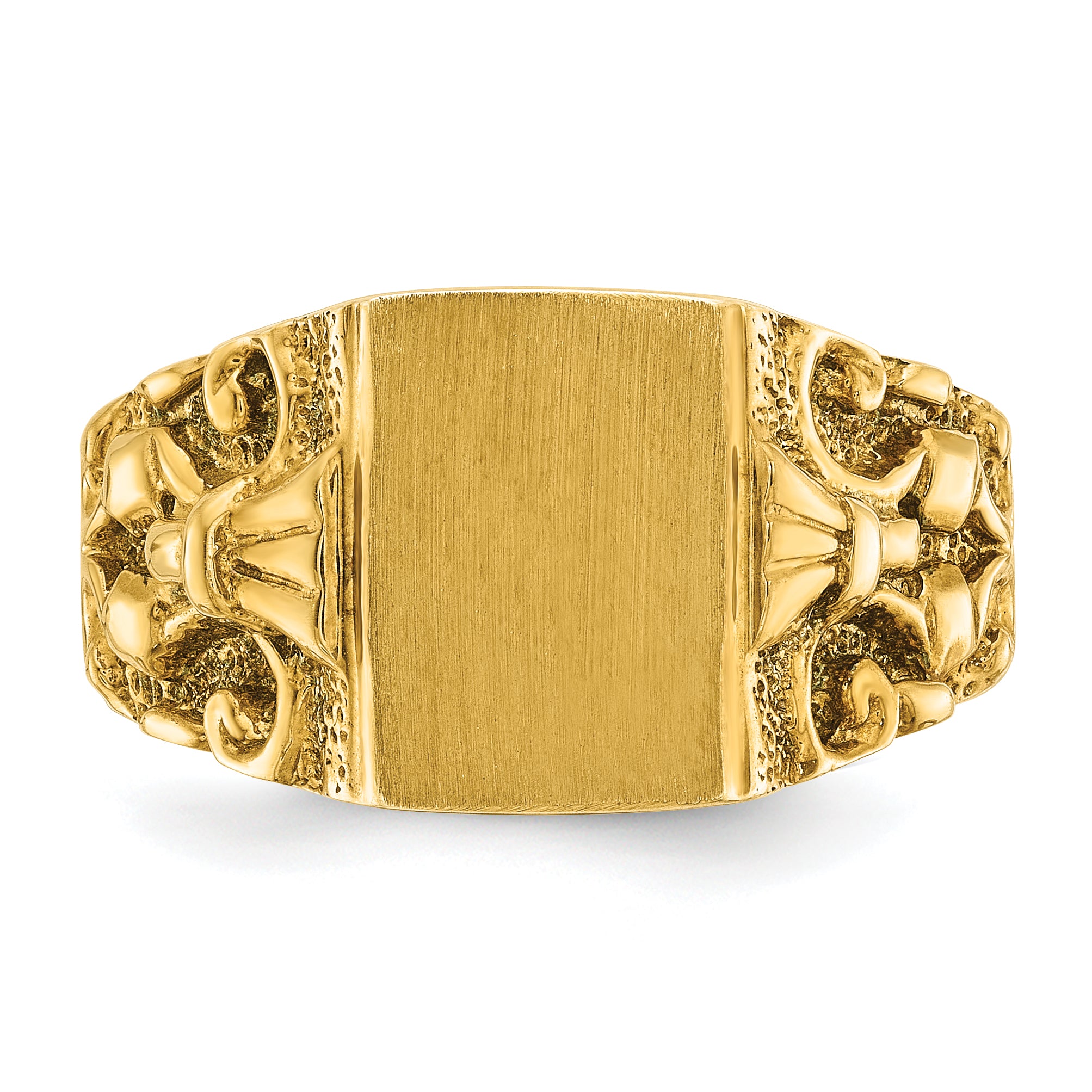 14k 13x9mm Men's Signet Ring