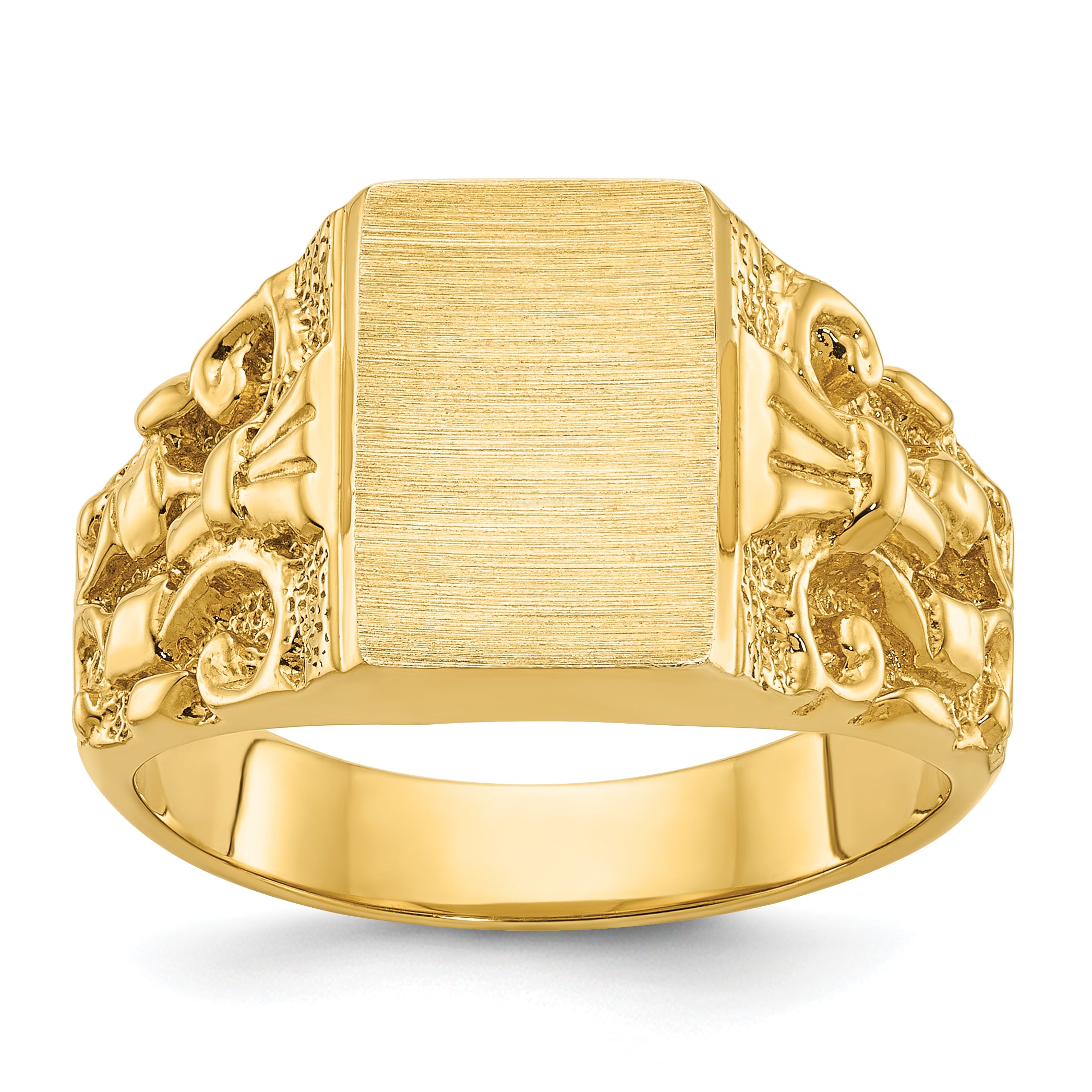 14k 13x9mm Men's Signet Ring Main image