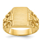 14k 13x9mm Men's Signet Ring