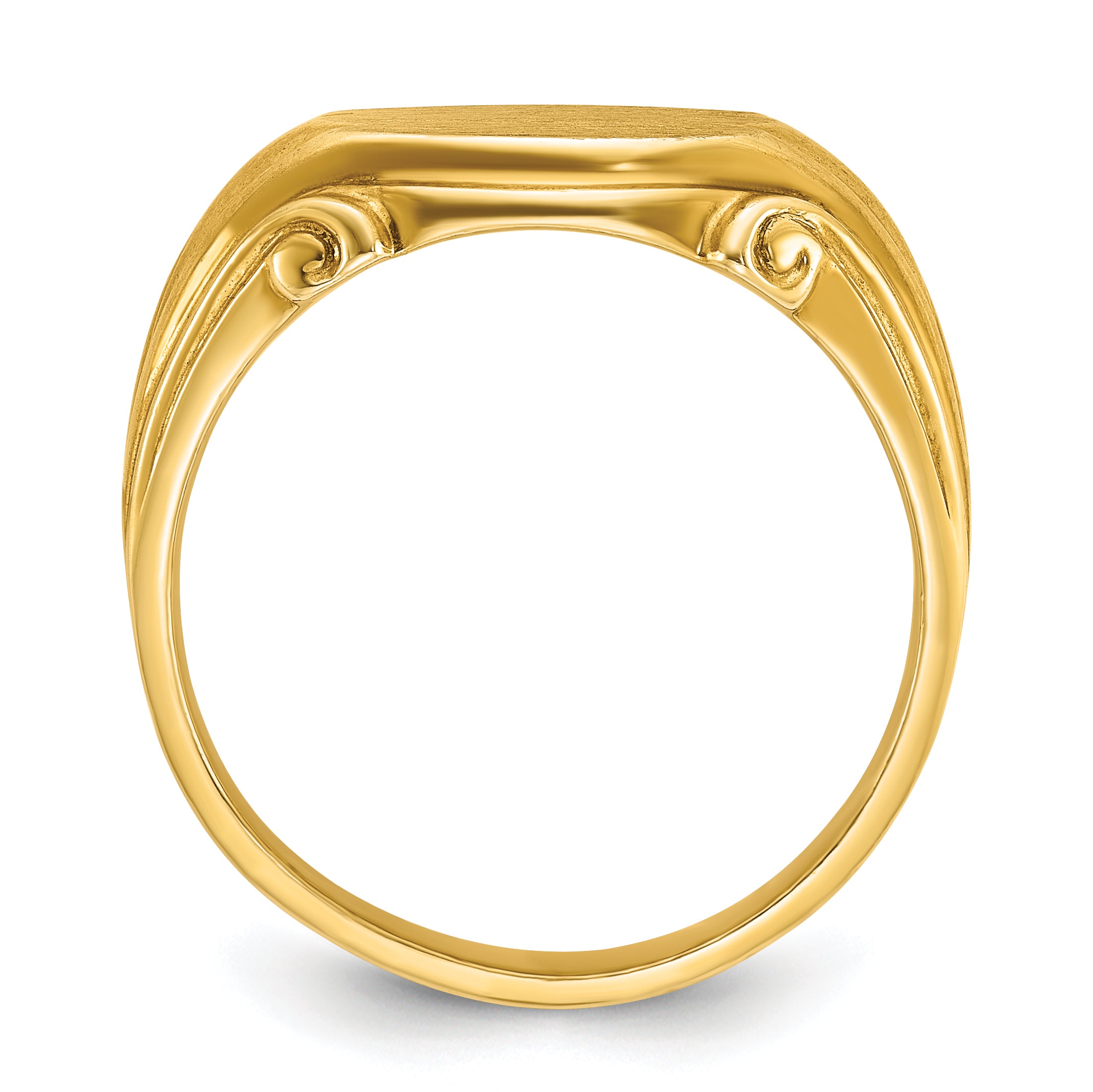14k 12x10mm Men's Signet Ring Secondary image